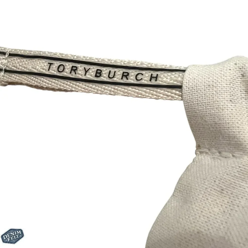 Tory‎ Burch Women’s Gold/Silver TEXTURED ROPE PAVE HUGGIE EARRINGS | NEW!!